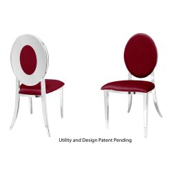 Oz Plus Chair Silver Cushion Red