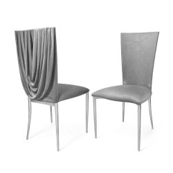 Princess Swag Chair Silver Back Silver
