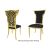 Rockefeller Chair Gold Cushion Black