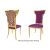 Rockefeller Chair Gold Cushion Magenta