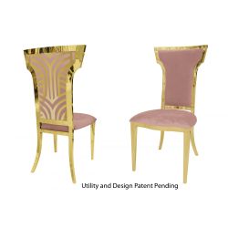 Rockefeller Chair Gold Cushion Rose Gold