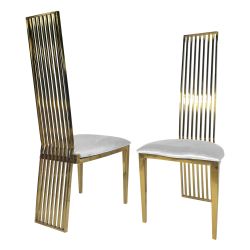 Roseline Chair Gold Cushion White