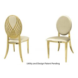 Swan Lake Chair Gold Cushion Ivory