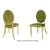 Swan Lake Chair Gold Cushion Moss