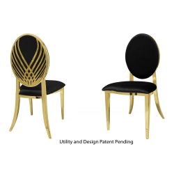 Swan Lake Chair Gold Cushion Black