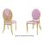 Swan Lake Chair Gold Cushion Light Pink