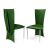 Sway Right Chair Silver Back Emerald Green