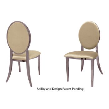 Tiffany Chair Rose Gold Cushion Champagne
