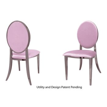 Tiffany Chair Rose Gold Cushion Light Pink