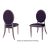 Tiffany Chair Rose Gold Cushion Eggplant