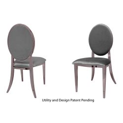 Tiffany Chair Rose Gold Cushion Silver