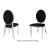 Tiffany Chair Silver Cushion Black