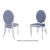 Tiffany Chair Silver Cushion Dusty Blue