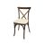 Cross Back Chair Dark Mahogany Cushion Harmony Ivory