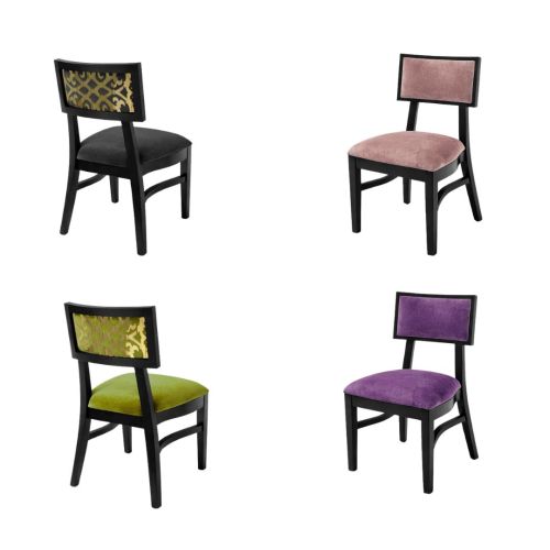 Giselle Black Chair Gold