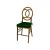 Infinity Chair Wood Cushion Emerald Green