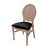 Louis Cane Back Chair Cushion Black