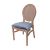 Louis Cane Back Chair Cushion Dusty Blue