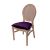 Louis Cane Back Chair Cushion Eggplant