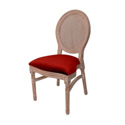 Louis Cane Back Chair Cushion Red
