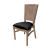 Louis Square Cane Back Chair Cushion Black