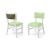 Milano White Chair Gold - Cushion Mint