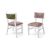 Milano White Chair Gold - Cushion Rose Gold