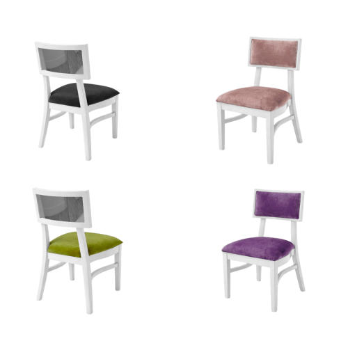 Milano White Chair Silver