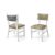 Milano White Chair Silver - Cushion Champagne Milano White Chair Silver - Cushion Champagne