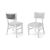 Milano White Chair Silver - Cushion White