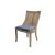 Monaco Chair Natural Cushion Dusty Blue