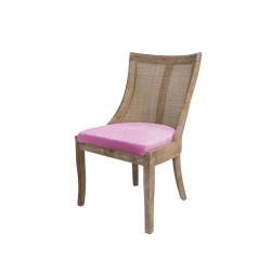 Monaco Chair Natural Cushion Light Pink