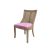 Monaco Chair Natural Cushion Light Pink