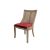 Monaco Chair Natural Cushion Red