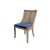 Monaco Chair Natural Cushion Royal Blue