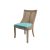 Monaco Chair Natural Cushion Tiffany Blue