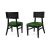 Siena Black Chair - Cushion Emerald Green