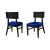 Siena Black Chair - Cushion Royal Blue