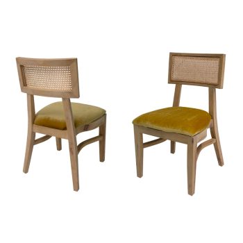 Toscana Cane Natural Chair Cushion Gold