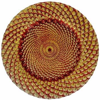 Luxe Charger Plate Gold Red