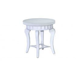 Capri Round End Table White
