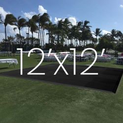 Dance Floor Black 4'x4' for parties up to 50 people 12x12 