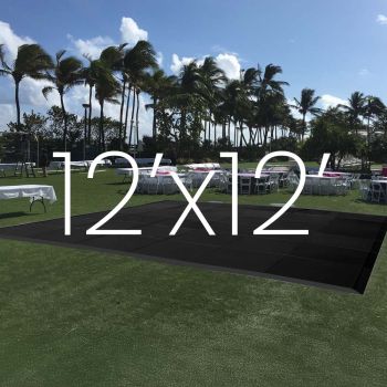 Dance Floor Black 4'x4' for parties up to 50 people 12x12 
