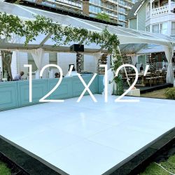 Dance Floor White Vinyl 3'x3' (Snap Lock) 12x12