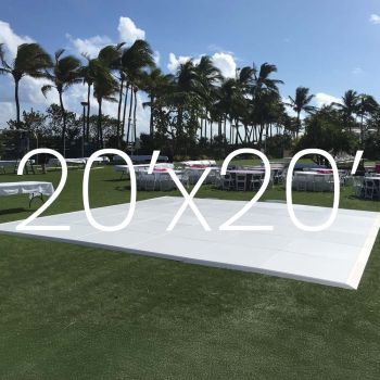 Dance Floor White 4'x4' for parties up to 130 people 20x20