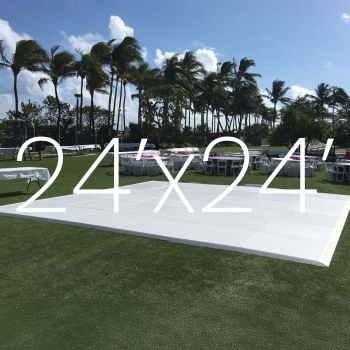 Dance Floor White 4'x4' for parties up to 190 people 24x24 