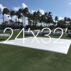 Dance Floor White 4'x4' for parties up to 240 people 24x32