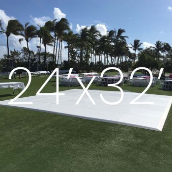 Dance Floor White 4'x4' for parties up to 240 people 24x32