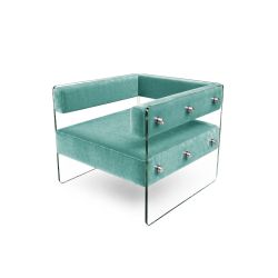 Crystal Armchair - Tiffany Blue