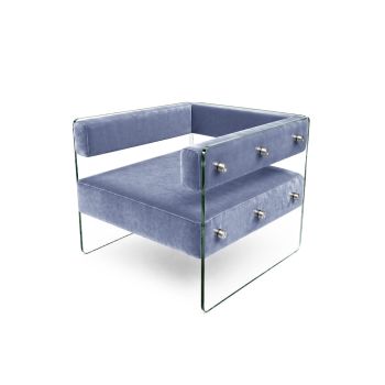 Crystal Armchair - Dusty Blue